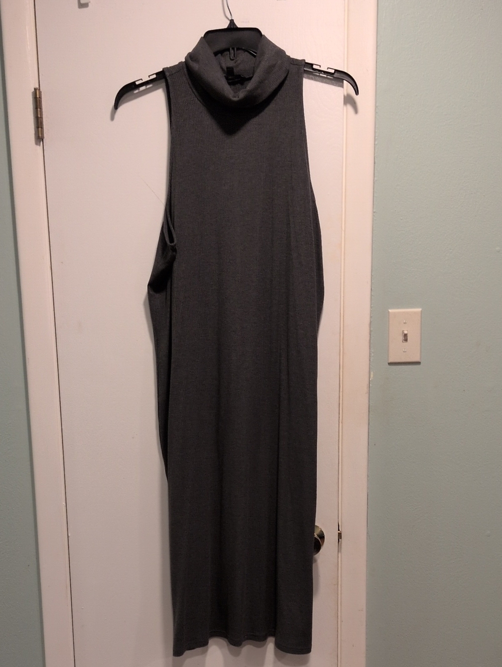Banana Republic Charcoal Sleeveless Turtleneck Tank Dress
